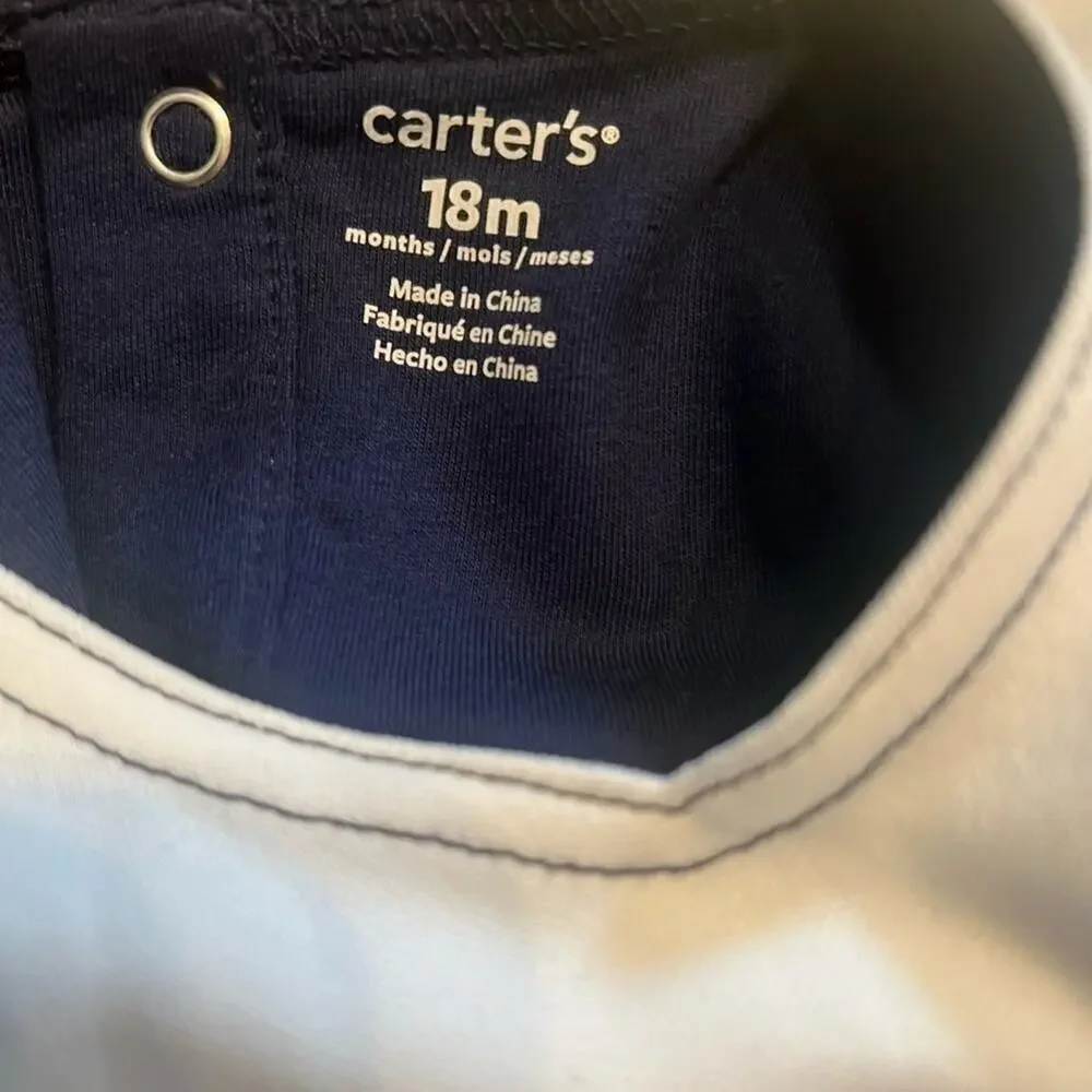 CARTERS GIRLS TWO PIECE LONG SLEEVE DRESS SET SIZE 18MO NWT